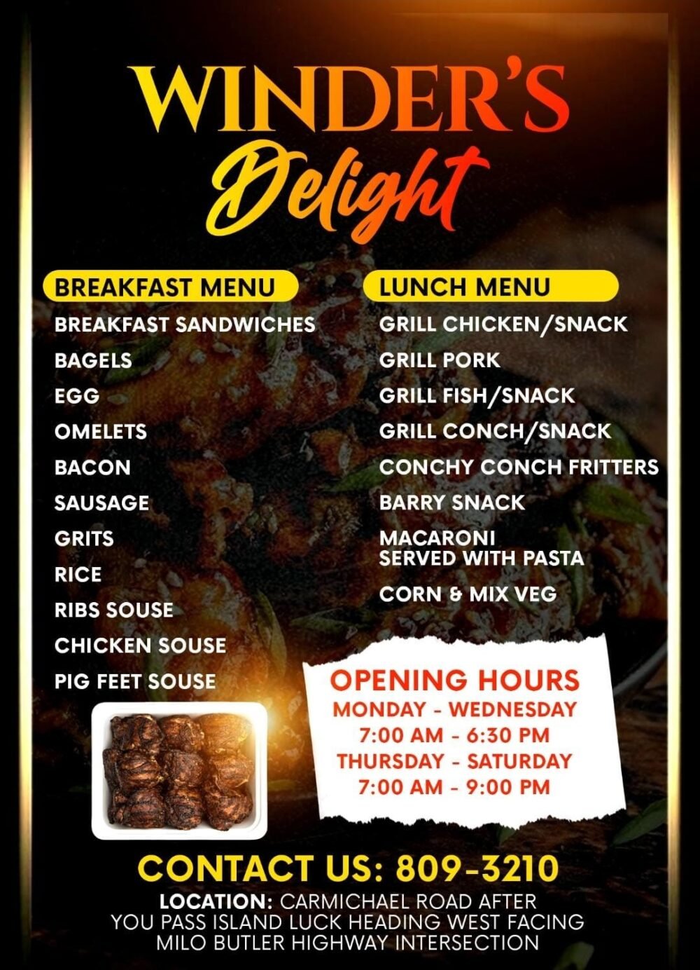 Winder's Delight Menu - Image 2