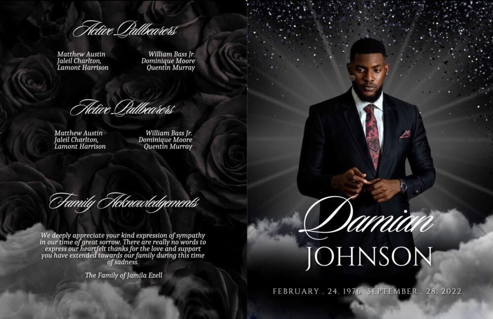Debonair Warrior of Heaven | BOOKLET Memorial program (8 pages)