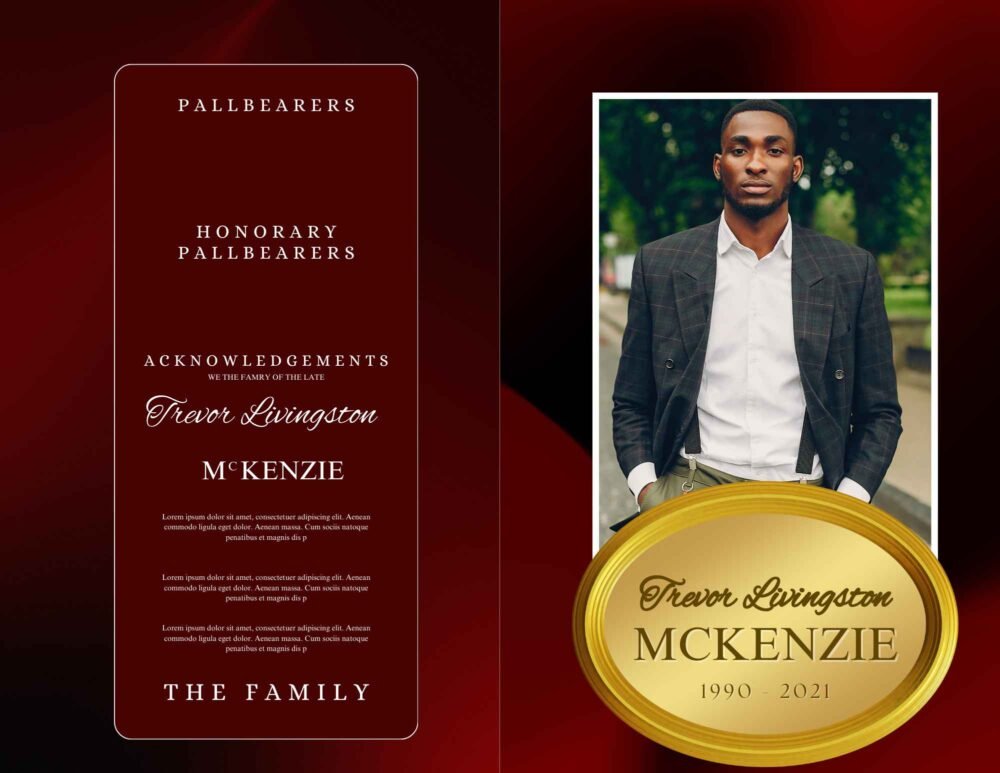 Distinguished Gentle Angel | BOOKLET Memorial program (8 pages)