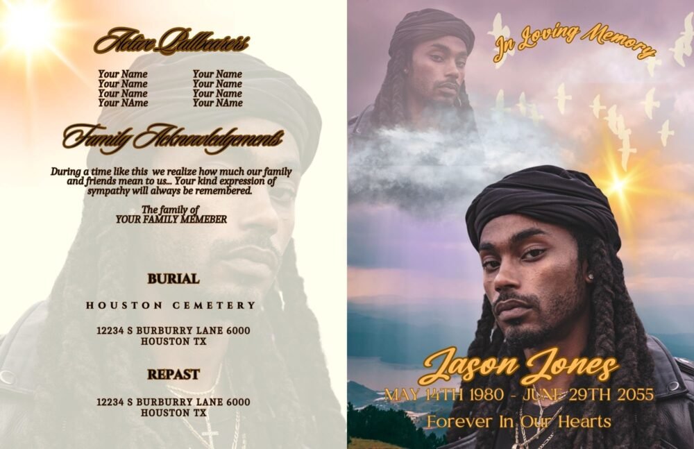 Sophisticated Gentleman | BOOKLET Memorial program (/ pages)