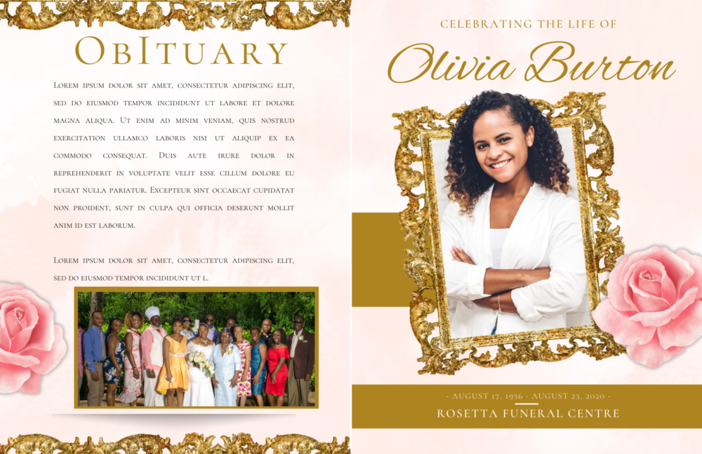 Sophisticated Flair | BOOKLET Memorial program (8 pages)